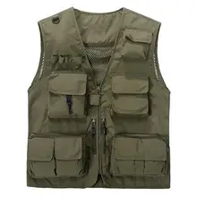 Мужской летний уличный спортивный туристический жилет с несколькими карманами, сетчатый тактический жилет, дышащая быстросохнущая куртка без рукавов для фотографа