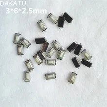 DAKATU 3*6*2.5 mmSMD マイクロスイッチ触覚プッシュボタン車のキースイッチ Bmw オペルベクトラプジョー 206 207 リモートキー(China)
