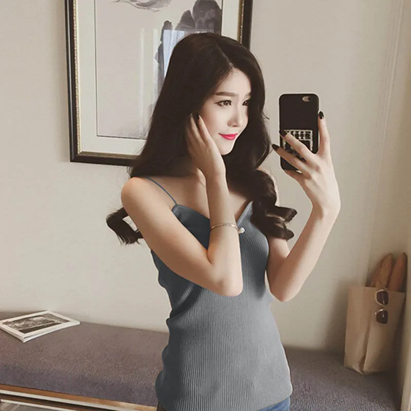 

Sexy Tank Top Women Streetwear Spaghetti Strap Camis Black White Pink Top Femme High Low Top Fashion Cropped Sleeveless Vest