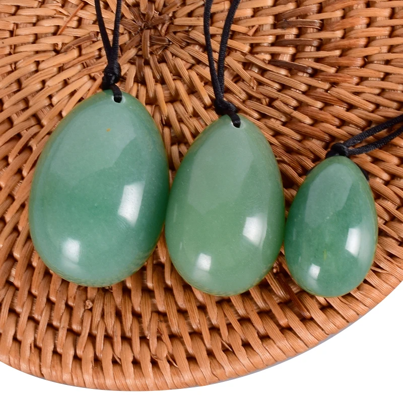 

Jade Egg Set Drill Natural Aventurine Yoni Egg Mineral Quartz Healing Massage Ball Kegel Exercise Pelvic Floor Muscle For Women