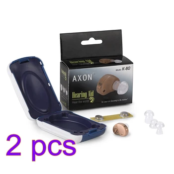 

2Pc Hot Sale Adjustable Mini Ultra Small Invisible Sound Amplifier Hearing Aid In Ear Sound Enhancement Deaf Aid DC88 for Ear