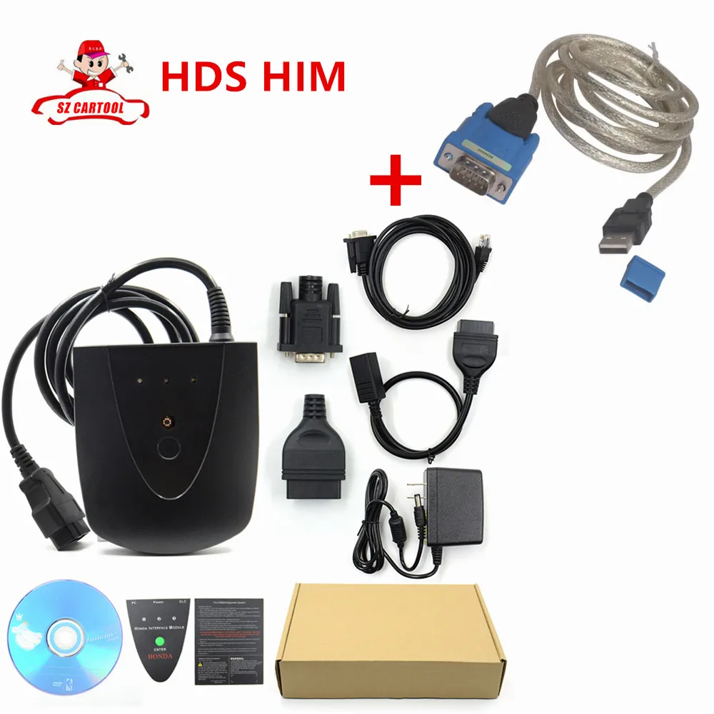 Buy New V3.101.015 For Honda HDS HIM Diagnostic Tool with Double Board HDS HIM with Z-TEK USB1.1 To RS232 Convert Connector