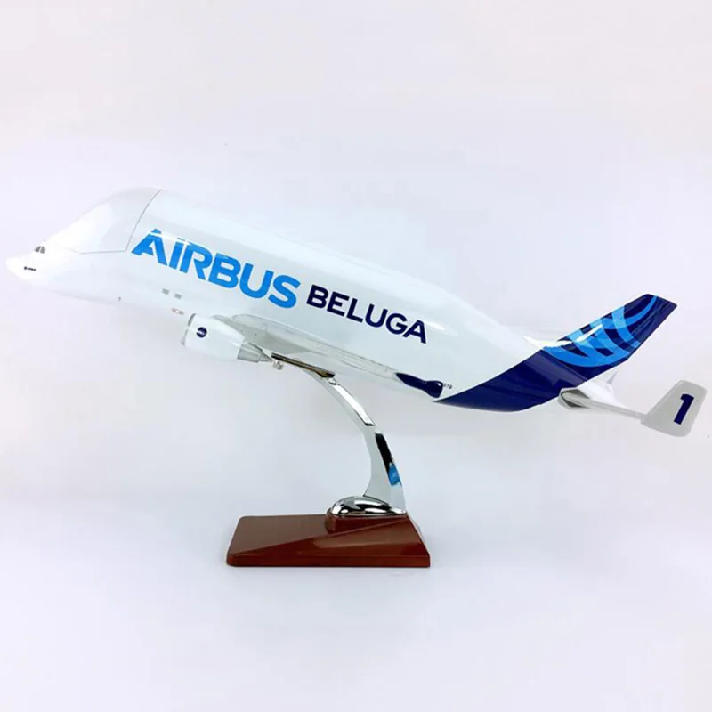 

47cm 1/120 Scale Toys BELUGA Airbus A300-600ST Airplane Model Aircraft Model with Light and Wheel Diecast Plastic Allory Plane