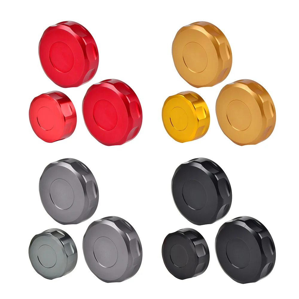 H2CNC Front Brake Clutch Rear Brake Master Cylinder Reservoir Covers Caps Billet Cases Set For Honda CB1000R 2011-2017 CB 1000R