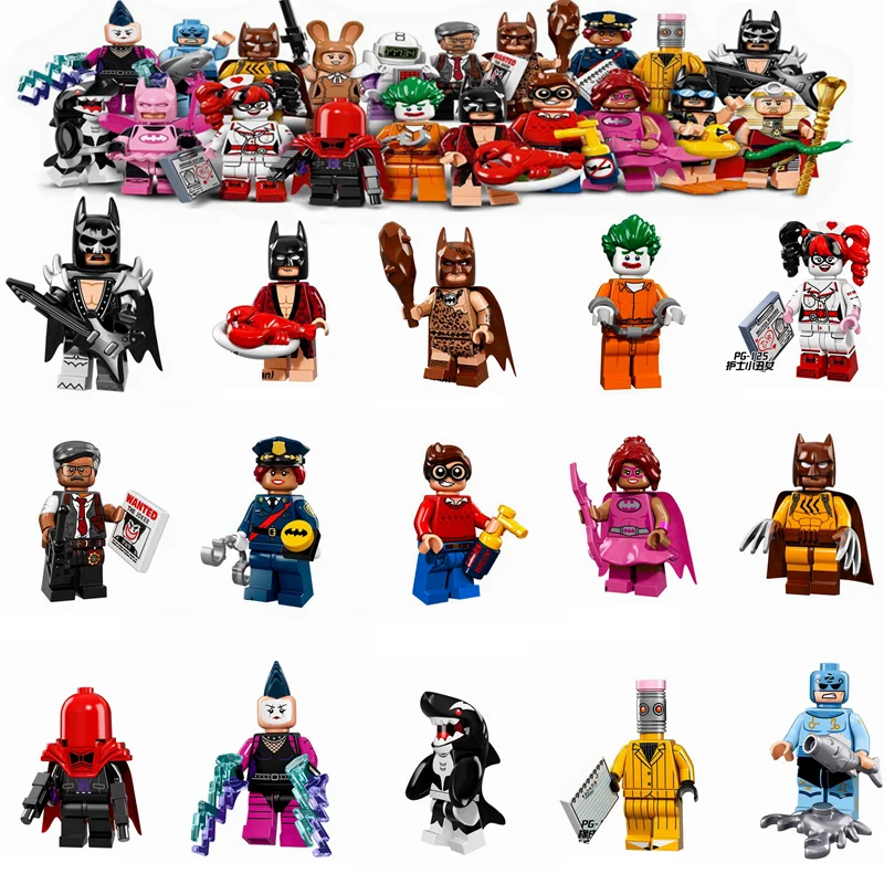 

THE LEGOing BATMAN MOVIE Series Figures Batman Robin Joker Harley Quinn Building Blocks Toys Children Legoing Super Heroes 71017