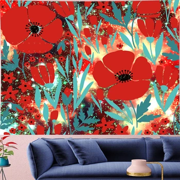 

Pastoralism Flower tapestry wall hanging Nordic style 3D Petal Flower Wall goblen kid's room tapestry Home Decor Yoga Mat