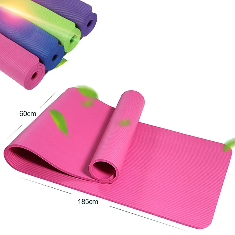 10MM Extra Thick High Density NBR Exercise Yoga Mat Non slip fitness