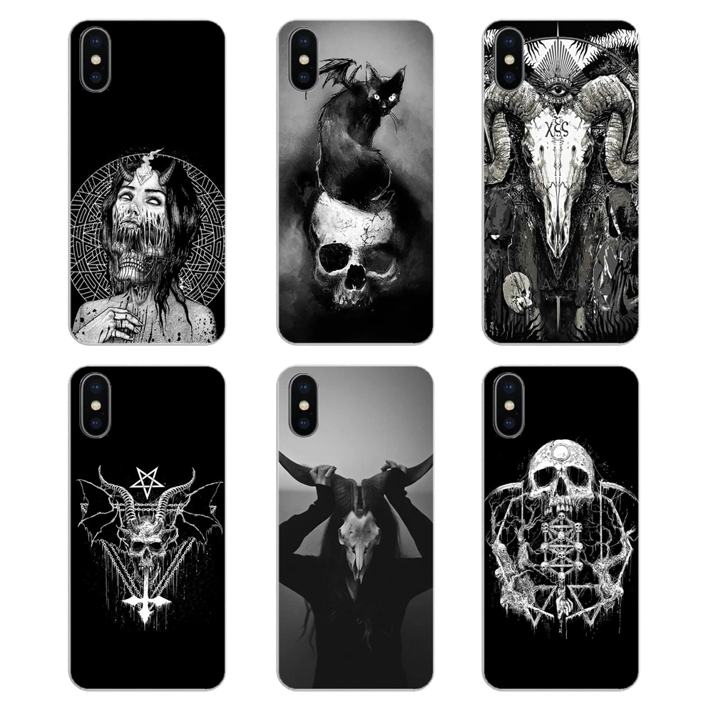 

Silicone Phone Shell Cover For Huawei P20 Lite Nova 2i 3i 3 GR3 Y6 Pro Y7 Y8 Y9 Prime 2018 2019 Satanic Skull terror design