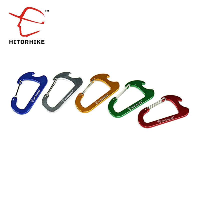 

Hitorhike 5pcs 8cm Outdoor Camping Climbing Carabiner D Shape Mountaineering Buckle Fast Hang Mini Buckle Hook Aluminum Alloy