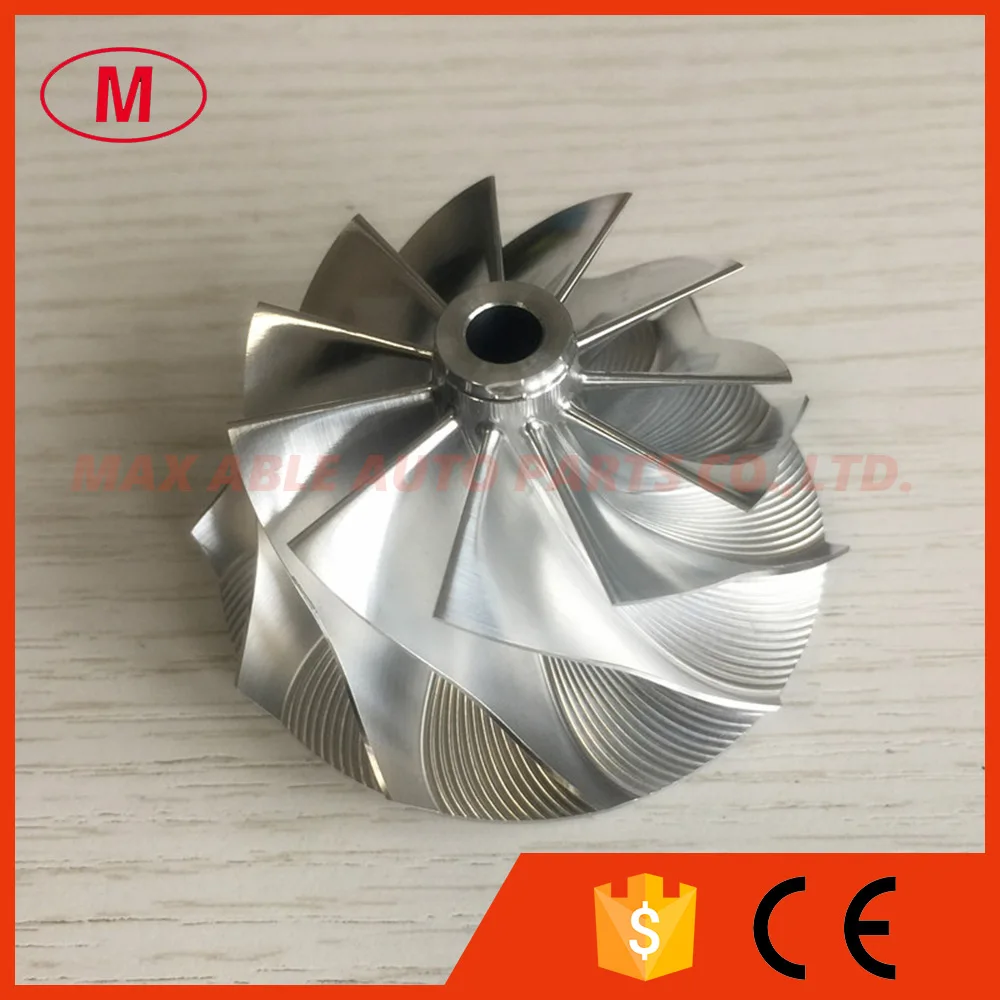 

RHF5HB 46.50/59.94mm 11+0 blades high performance Turbocharger Billet/milling/aluminum 2618 compressor wheel for VF30/VF34