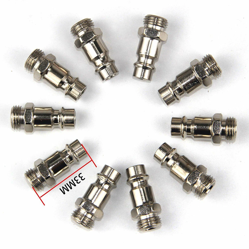 

10X Euro Air Line Hose Compressor Connectors Fittings Quick Release 1/4 BSP Male