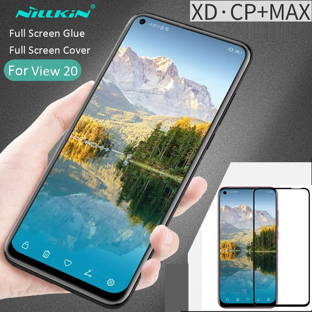 Nillkin XD CP+ Max закаленное стекло для huawei Honor View 20 Pro V20 на весь экран клеевой чехол изогнутый защитный олеофобный