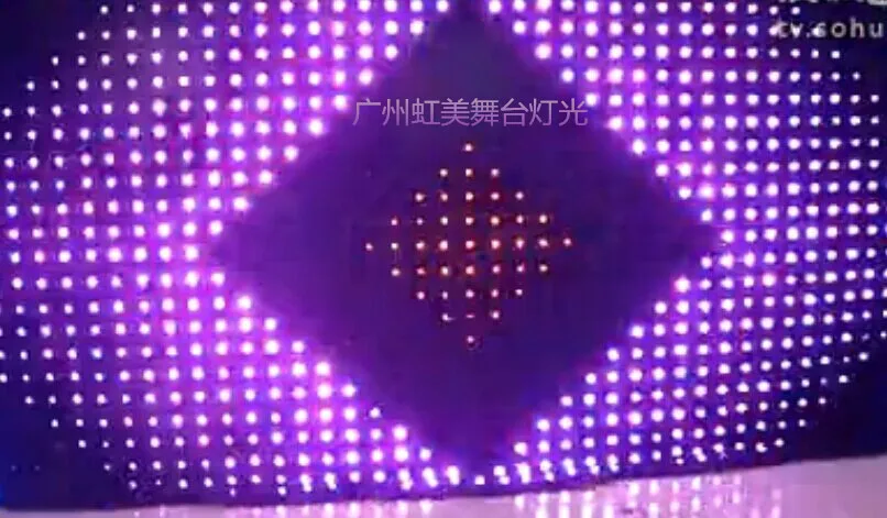 RGB3in1 цвет LED Видение занавес видео экран DJ фоны для свадьбы сцены P10 2 м * 3 | Лампы и