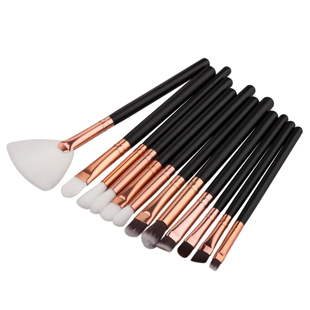 

12Pcs/Set For Ladies Foundation Makeup Brushes Cosmetics Eye shadow Make Up Brushes Set New Synthetic Hair Pinceis Maquiagem
