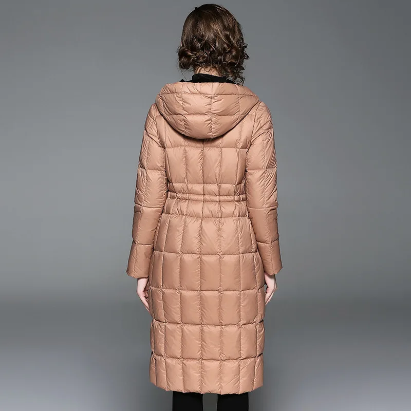 Vintage Mince Parka D'hiver Survêtement Blanc Noir Longues Manteau Canard Taille L028 2019 Européenne Manches Femmes Élégant Réglable kaki gris Doudoune BAddq