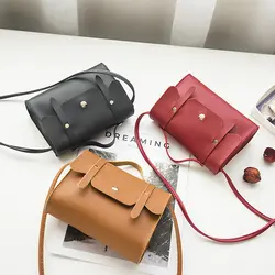 Мода 2019 г. Кожа Малый сумки для женщин Повседневное Тонкий чехол Crossbody клапаном сумка милые женские кошелек сумка Bolsa Feminina