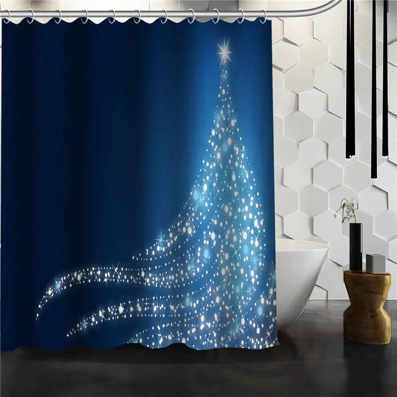 Красивые Рождество дерево Ванная комната полиэстер Шторы