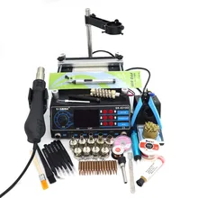 Наладочная станция SAIKE 8310D 220v или 110v паяльная станция горячего воздуха+ паяльник+ станция подогрева 3 в 1