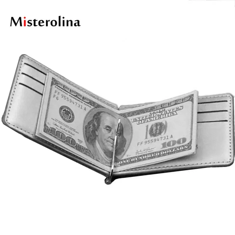 

Misterolina Purse Female Pu Solid Unisex Money Clip Wallet Bags For Women 2018 Pu Leather Men Money Clips Holder Monedero New