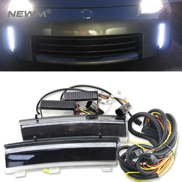 One Set Led Front Per Reflector Daytime Running Lights For 06 09 One Set Led Front Per Reflector Daytime Running Lights For 06 09 Nissan 350z Drl Indicator Light Amber Smoke