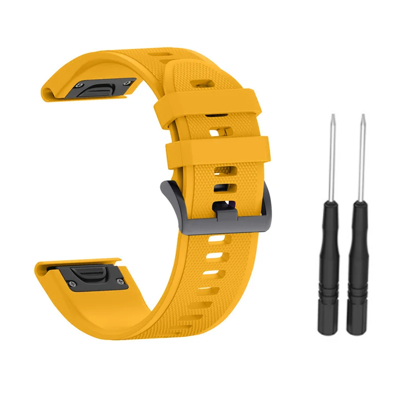 

Replacement smart watch strap 26mm For Garmin Fenix 3/3HR/5X/5X Plus wristwatch Silicone watch Wrist Band Strap with tool