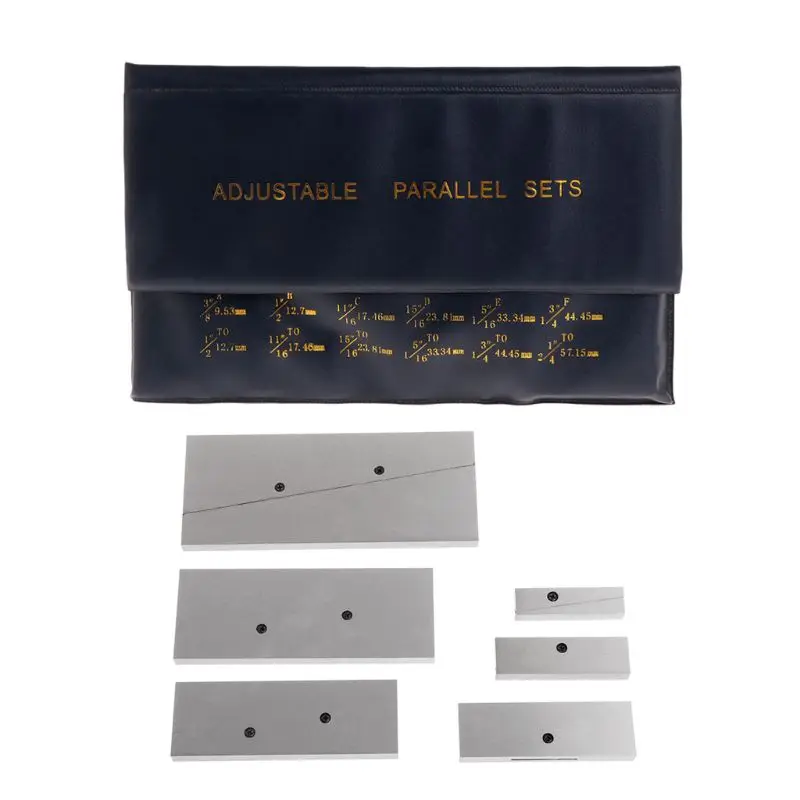 

Adjustable Parallel Sets 6Pc 3/8'' - 2-1/4'' For layout, inspection, stop work