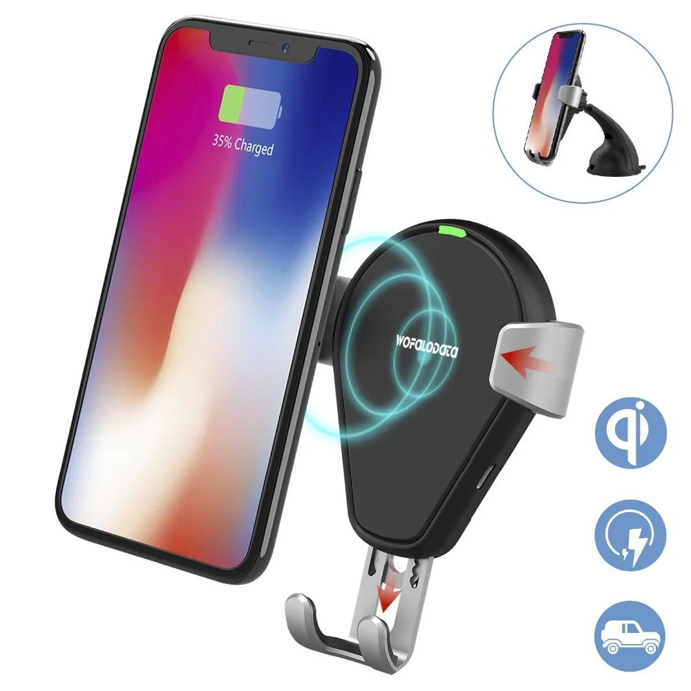 Wireless Car Charger, Wofalo Fast Wireless Charging Mount