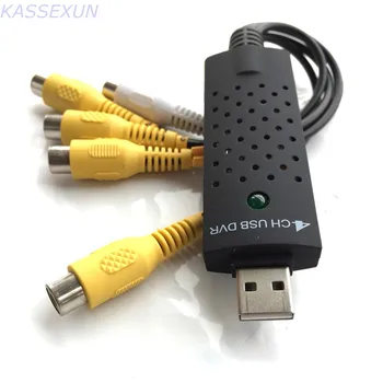 

Analog TV card capture window 7 32bit Easycap dvr 4 ch usb dvr for PC 25fps, Free shipping