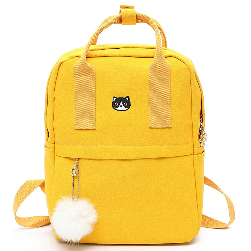 Hairball Preppy Style Canvas Female Backpack For Teenager Girls School Bag Fashion Cute Backpack Bookbag Mochila Feminina Hairball Preppy Style Canvas Female Backpack For Teenager Girls School Bag Fashion Cute Backpack Bookbag Mochila Feminina