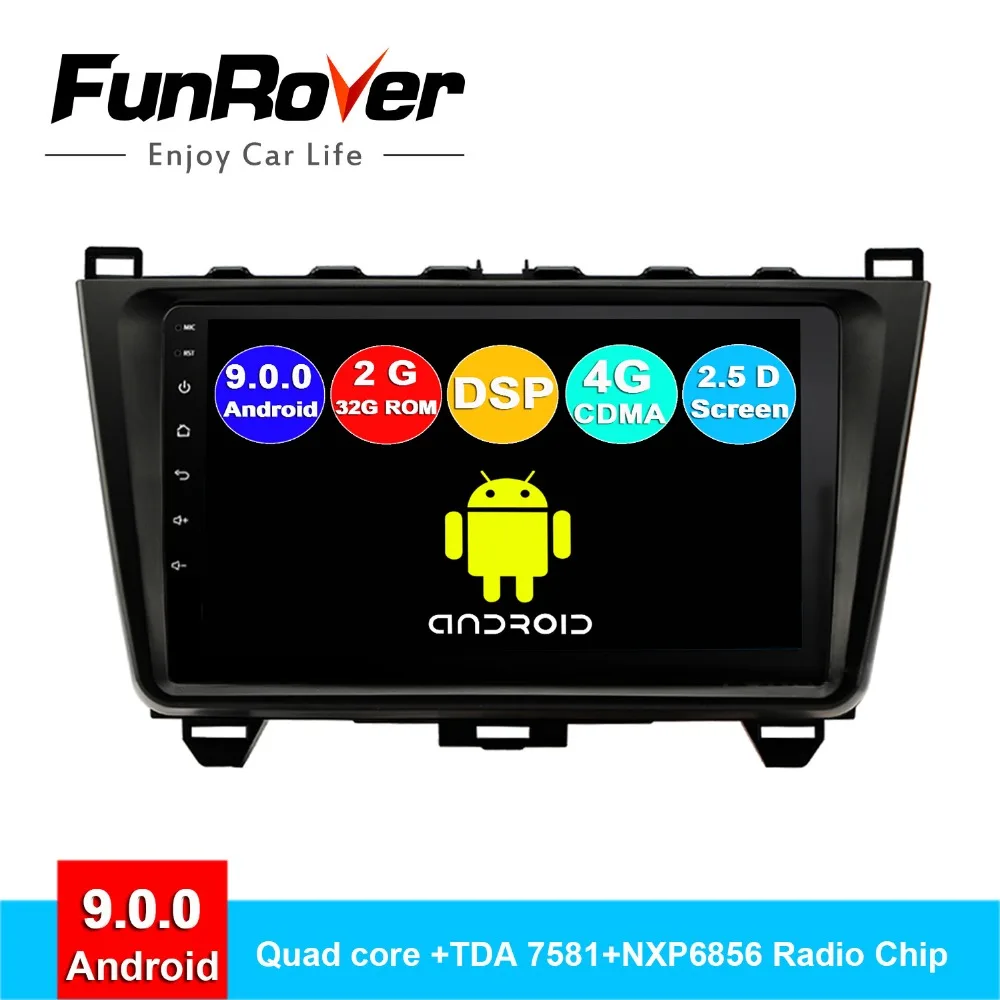 

FUNROVER 2.5D+IPS For Mazda 6 2 3 GH 2007-2012 Car Radio Multimedia Video Player Navigation GPS Android 9.0 dvd BT RDS DSP CDMA