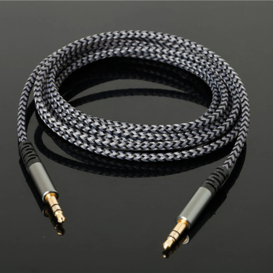 

New High Quality AUX Cable Audio 3.5mm to 3.5 mm Male to Male Stereo Cable for V-MODA Headphone for iPhone Car Beats Speaker