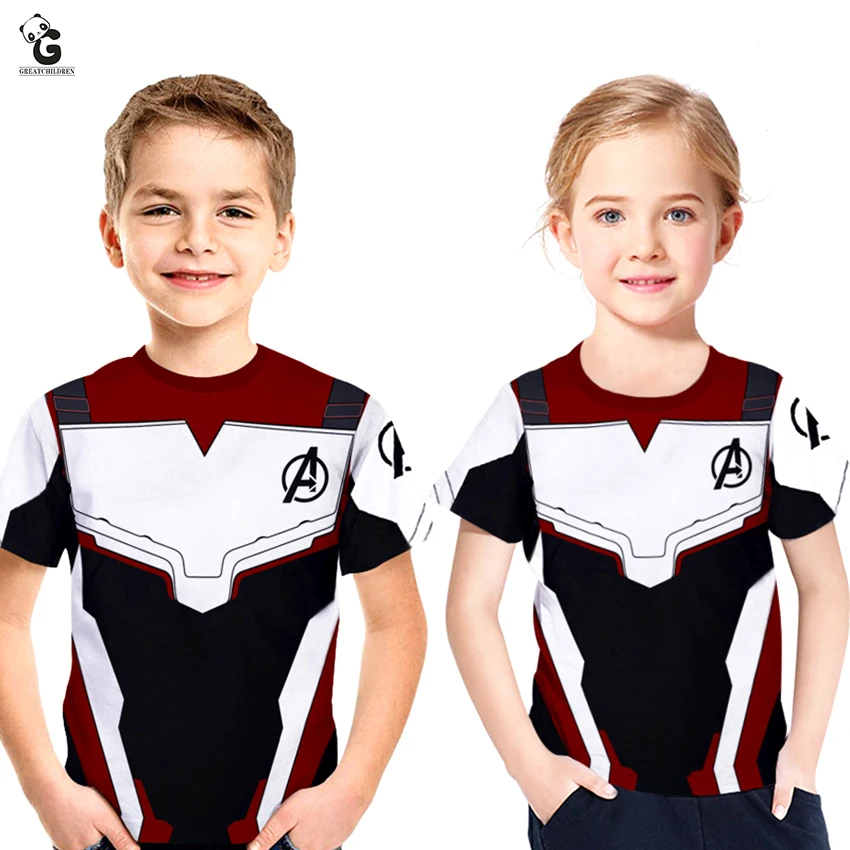 

Costumes Kids Avengerss 4 Endgame Quantum War Battle Suit T Shirts Boys Girls Halloween Costumes For Kids Children Party Dress