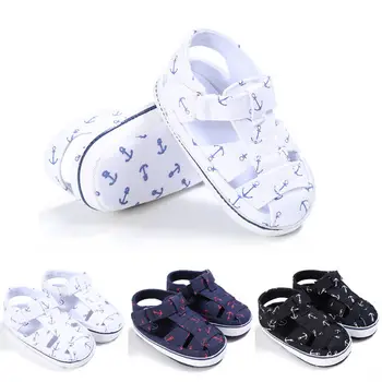 

Summer Baby Boy Girl Sandals Print Anti-Slip Crib Shoes Soft Sole Prewalker