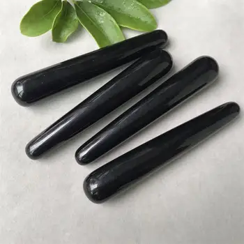 

Natural obsidian quartz crystal massage stick Relaxation point healing 1pc