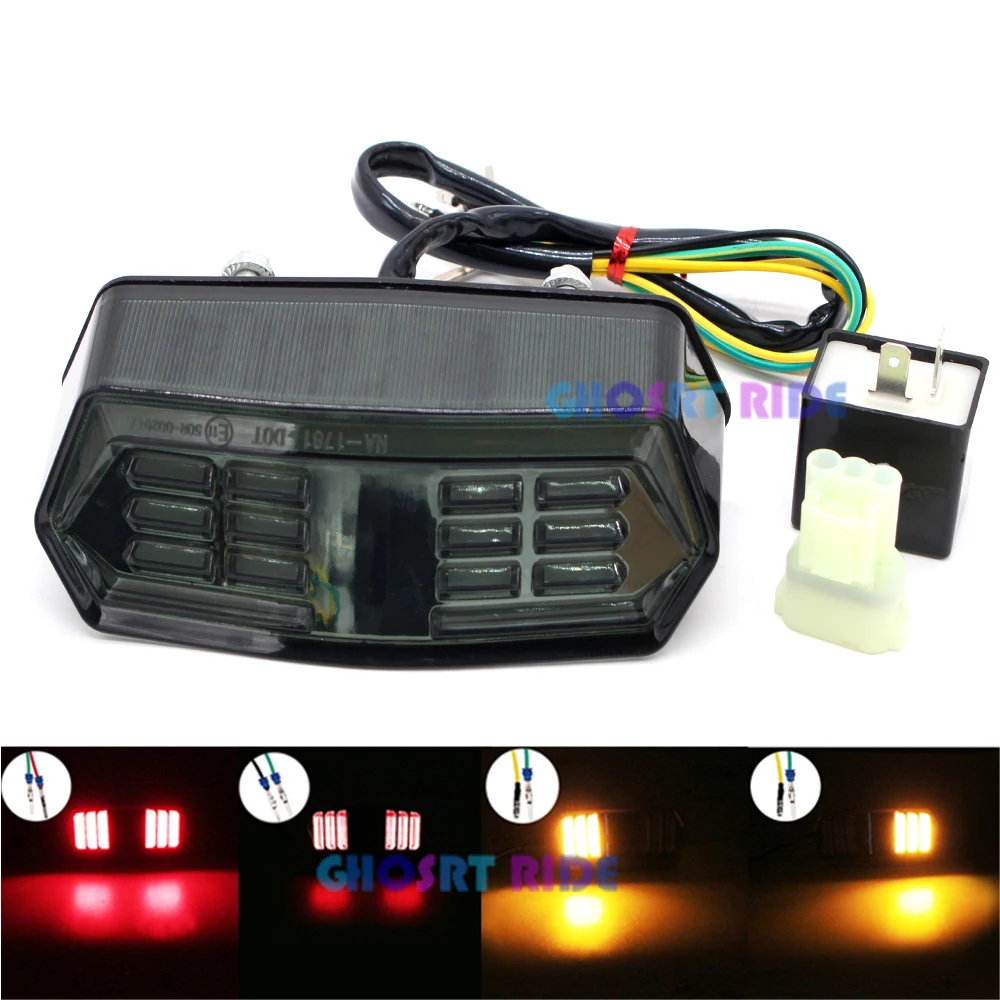 

Motorcycle Turn Signal Tail Light Brake Stop Running Indicator Integrated Signal Lights For Honda MSX125 CBR650F CTX700 CTX700N