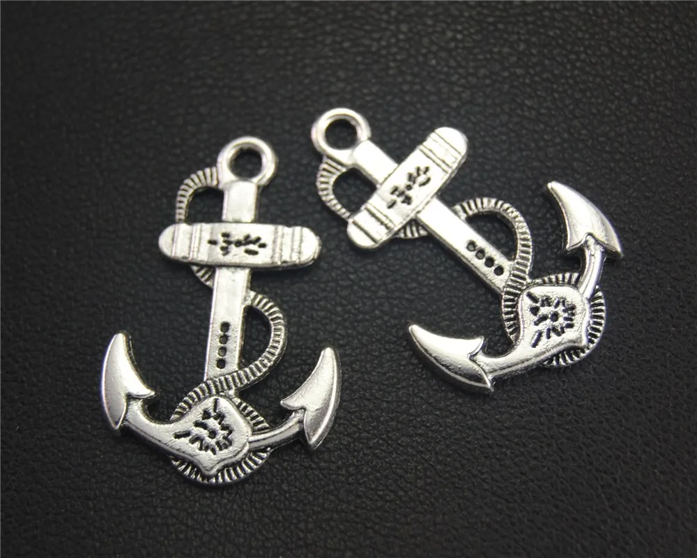 Buy 20pcs Antique Sliver anchor Charms Pendants for