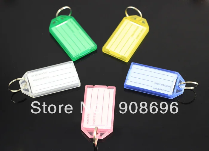 Buy 100Pcs Blank Plastic Rectangle Keychains luggage