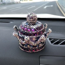 Автомобильное украшение для парфюмерных изделий, Алмазный кристалл, форма короны, освежитель воздуха, Ароматический диффузор, декор для автомобильной приборной панели, эфирное масло, подарки