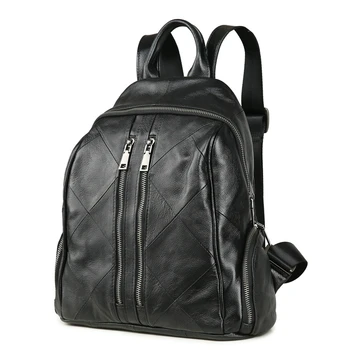 

Leather shoulder bag female 2019 new leisure head layer cowhide shoulder backpack female capacity travel backpack Guangzhou