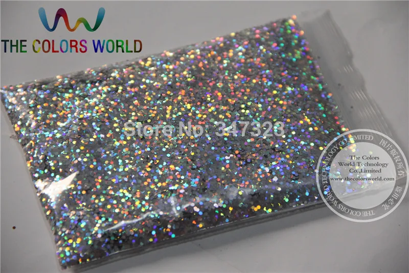 1.0MM  Laser  Silver Color Glitter Powder,holographic Glitter  for nail gel  or Other Decoration - 2