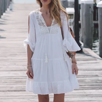 

2017 Pareo Soft comfortable Hollow chest Beach Cover Up Bikini Cover Up Swimwear Women Robe De Plage Beach Bathing Suit Cover up