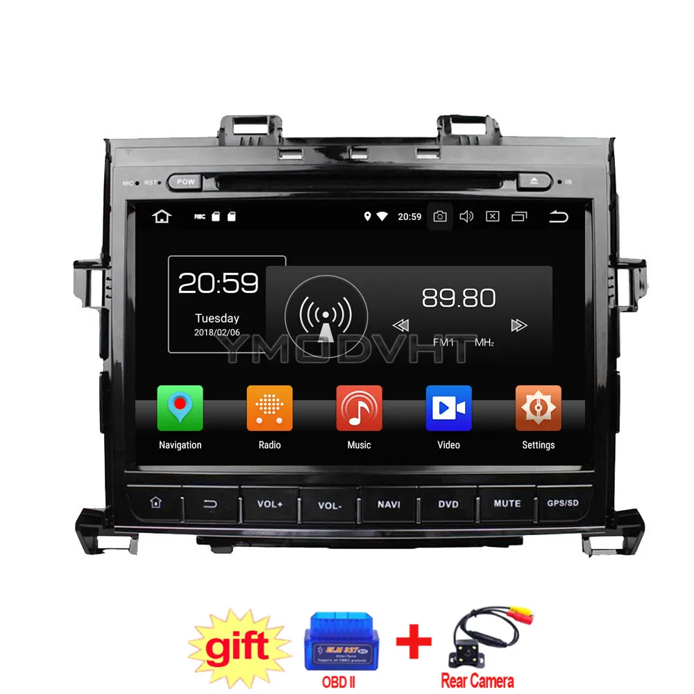 YMODVHT 9 дюймов Android 8 0 Восьмиядерный PX5 4 ГБ 32 Автомобильный DVD Радио Стерео GPS для TOYOTA