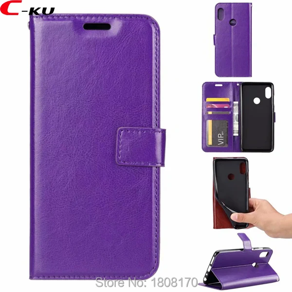 C ku For Redmi 6 6A 6 Pro Retro Crazy Horse PU Wallet