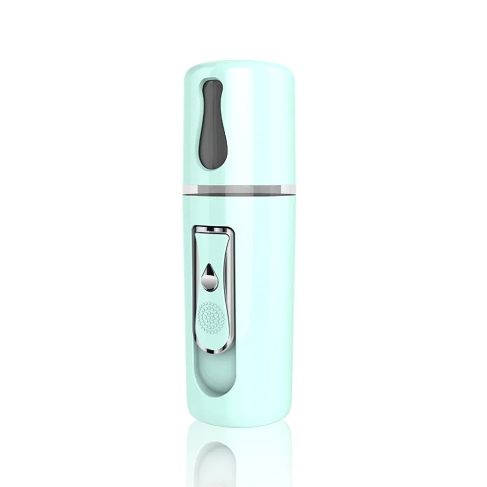 1 шт. мини-спрей-увлажнитель аппарат для паровой нанобани лица usb зарядка увлажняющий светодиодный разбрызгиватель - Цвет: green