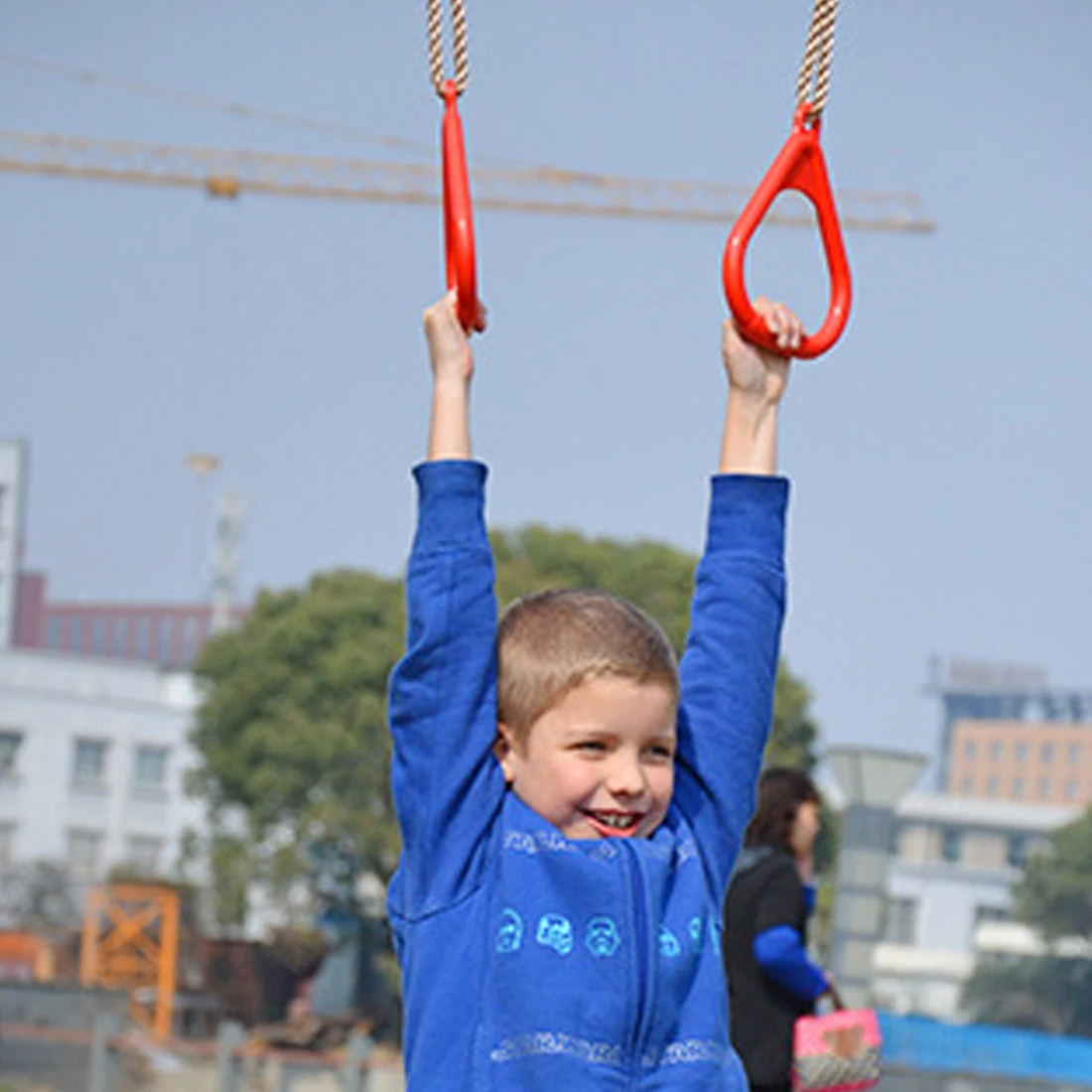 Пластиковый детский фитнес-домашний подтягивающий качающийся кольцевой инструмент для занятий спортом на открытом воздухе для детей старше 3 лет