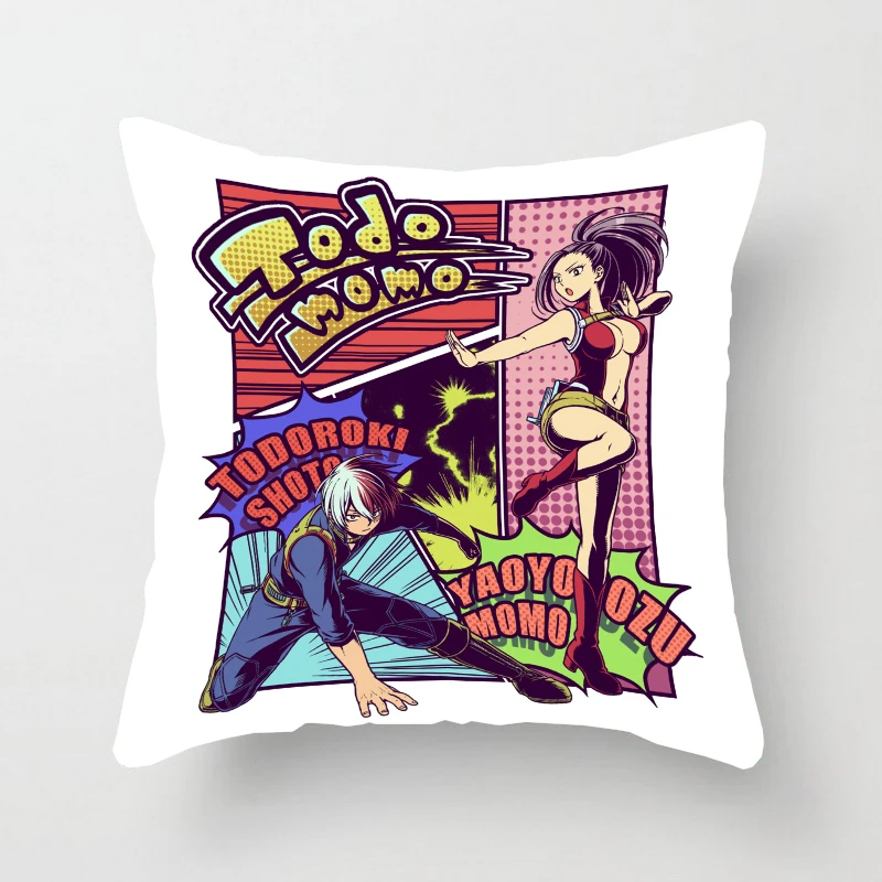 

Oct. Home Textile My Hero Academia Anime Todoroki Shoto & Yaoyorozu Momo One-sided Two-sided Mini Square Pillow Gifts #41525