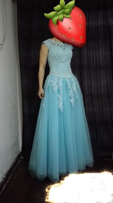 Рубин Свадебные Настоящее красное платье Quinceanera платье миди платье для празднования 15-летия голубого цвета платья Бальные платья CL008
