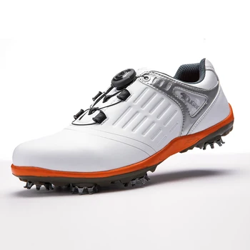 

Men Golf Shoes Breathable Cushioning Sneakers Lightweight Slip Resistant Sports Shoes Lights Outdoor Walking Trainer