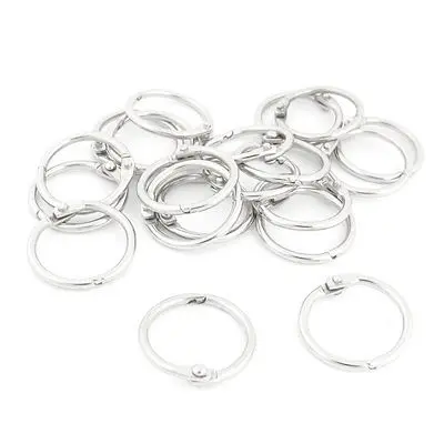

20mm OD Stationery Staple Book Binder Loose Leaf Snap Rings Keyring