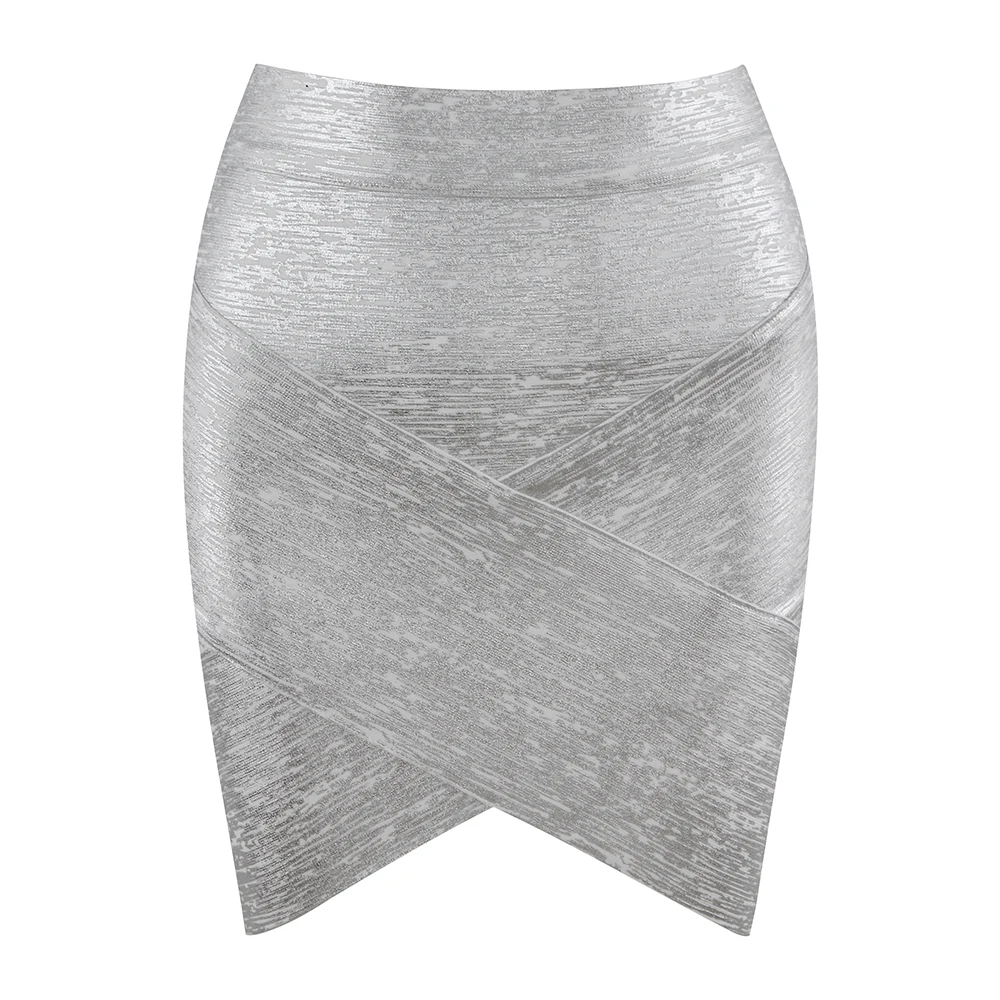 DEIVE TEGER Inversed V Sexy Skinny Party Women Bandage Pencil Summer Short Mini Skirt 8007 | Женская одежда